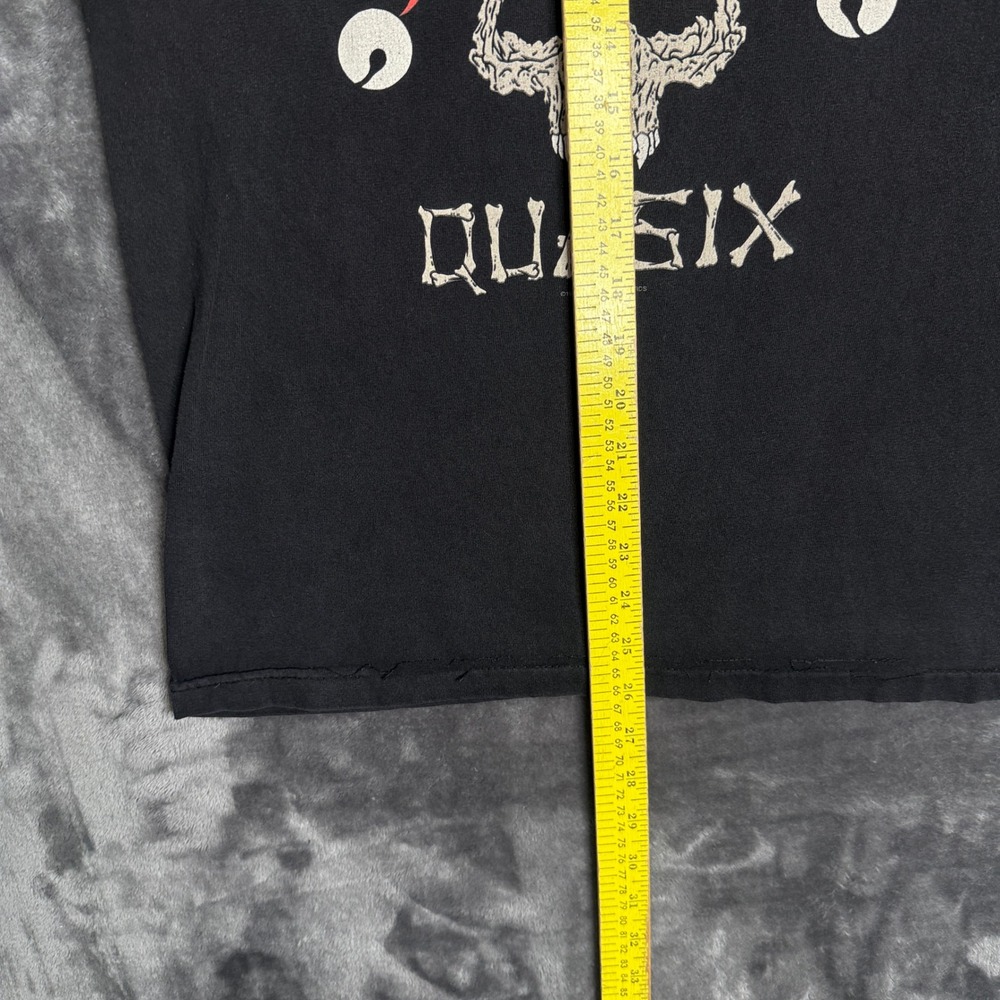 Quasix Graphic T-Shirt Mens Medium Black Jester Skull Vintage 1993 Skateboards - Picture 4 of 6